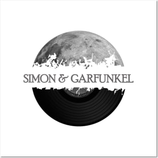 Simon and Garfunkel moon vinyl Posters and Art